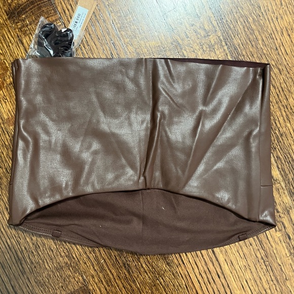 FAUX LEATHER TUBE TOP - Picture 8 of 8